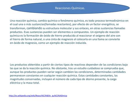 Reacciones Y Balanceo De Ecuaciones Qu Micas Ppt