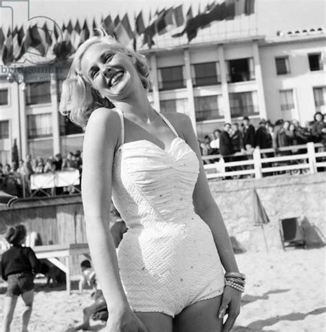 Image Of Actress Roxanne Tunis Cannes Film Festival April 1953 B W Photo