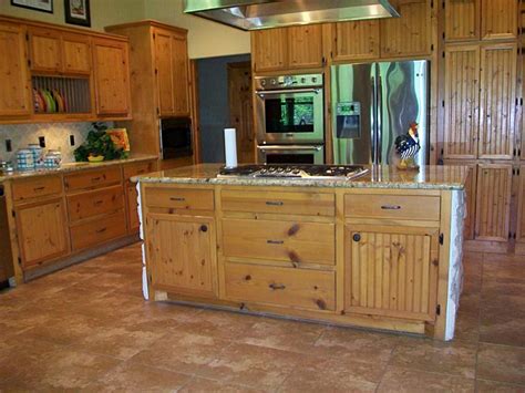 Knotty pine is a relatively soft wood, and it is highly susceptible to wear and tear over time, so to keep your cabinets in the best possible condition, you will have to refinish them every once in a while. Knotty Pine Kitchen Cabinets Online | Knotty pine cabinets ...