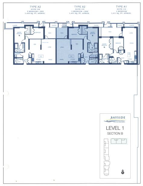 Bayside Floor Plan Level 1 Section B