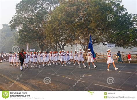 India In School Two Girls Perform Self Defence Trics Editorial Photo