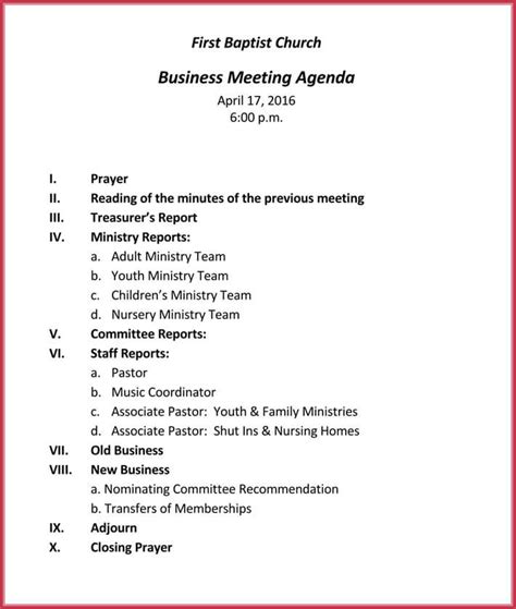 Business Meeting Agenda Templates 9 Best Samples In Pdf And Word