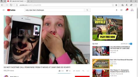 Ruby Rube Reaction Do Not FaceTime Pennywise Am W Nerdy Gamer YouTube
