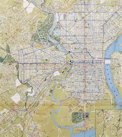 Street Map Of Philadelphia And Vicinity By Pennsylvania Philadelphia