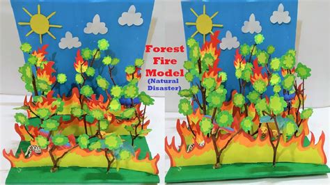 Forest Fire Model 3d Natural Disaster For Social Science Exhibition