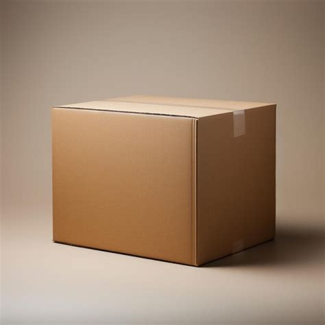 Premium Ai Image Isolated Cardboard Box