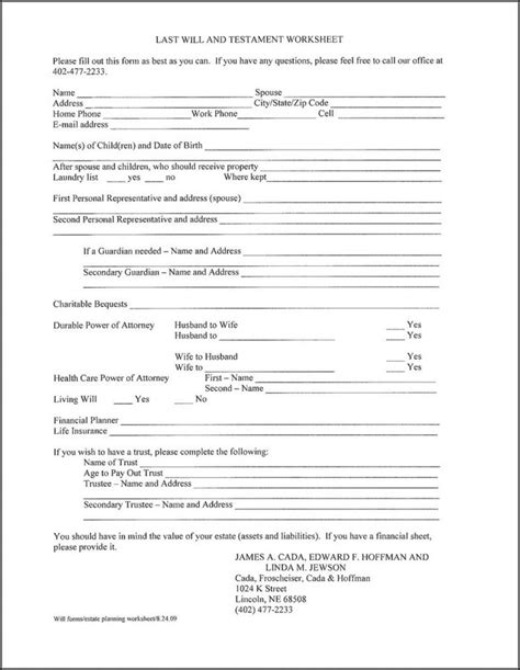 Last will and testament template. Free Printable Business Forms - Form : Resume Examples # ...