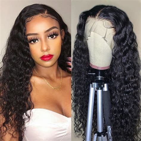 13×4 Transparent Lace Wig Brazilian Water Wave Lace Front Human Hair