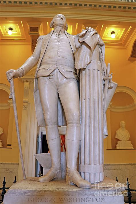 George Washington Sculpture In Virginia State Capitol 8714 Photograph