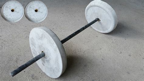 Homemade Concrete Barbell Diy Weights Youtube