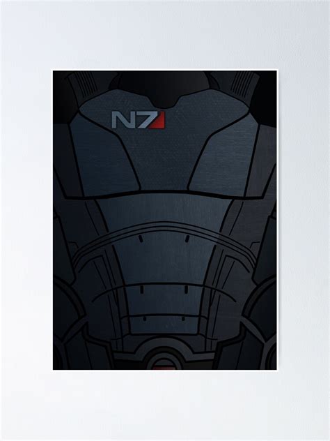 Mass Effect Commander Shepard Armor Poster By Kkcreative Redbubble