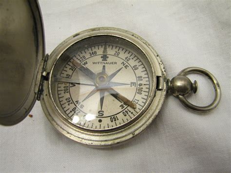 Early Wwii Era Longines Wittnauer Pocket Watch Style Us Compass Jeweled