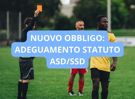 Adeguamento Statuto ASD E SSD Riforma Sport Studio Tributario Armani
