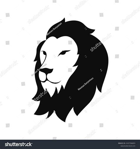 Lion Head Silhouette Vector Isolated On Stock Vector Royalty Free