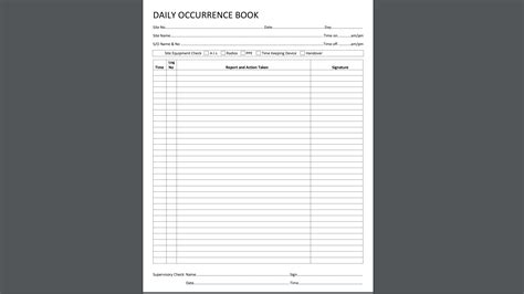 Naipaul takes advantage of this concept and manipulates it to create bizarre situations that not only contribute to the storyline, but that also reveal. Security Daily Occurrence Book Template - Free to download
