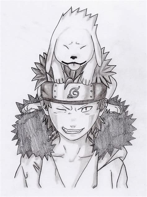 Kiba And Akamaru Naruto Uzumaki Art Anime Sketch Naruto Sketch Drawing