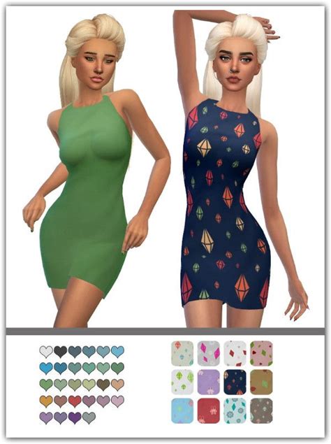 Simsworkshop Ribbed Dress Recolors By Maimouth Sims 4 Downloads
