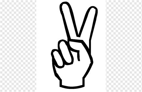 Peace Sign Fingers Sketch