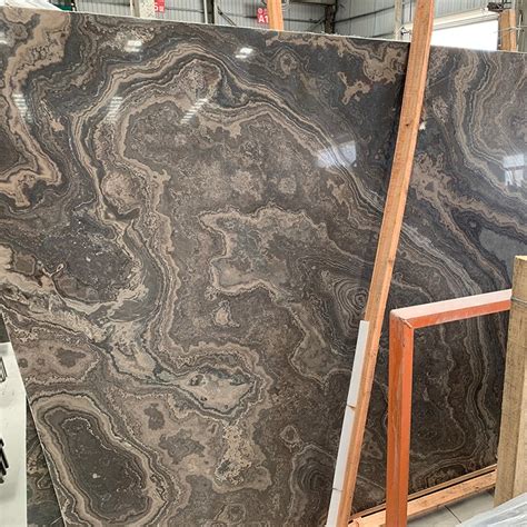 Supply Tabacco Brown Wood Grain Marble Wholesale Factory Mars Stone