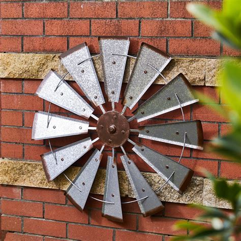 Glitzhome 285 Galvanized Metal Wind Spinner Wall Décor Michaels