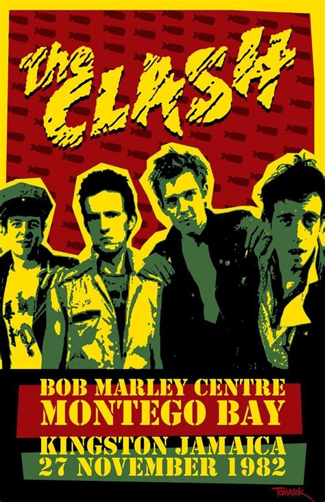 The Clash Jamaica 1982 A4 Music Mini Print Punk Poster Rock Band