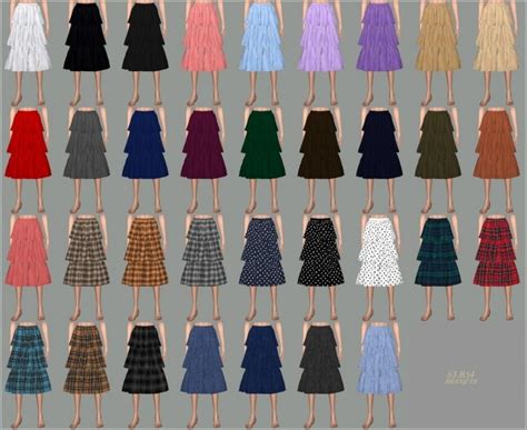 Midi Tiered Skirt At Marigold Sims 4 Updates