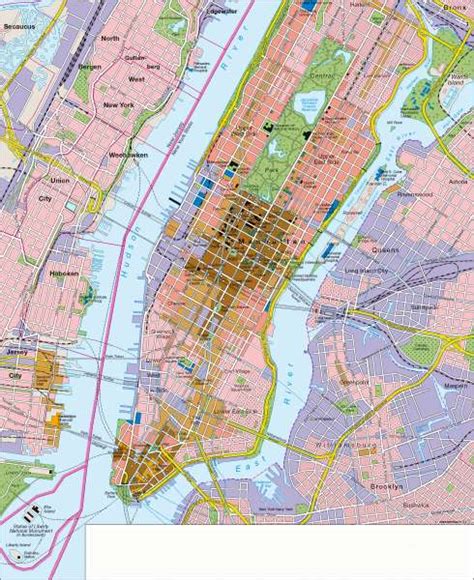 Diercke Weltatlas Kartenansicht New York Manhattan Global City