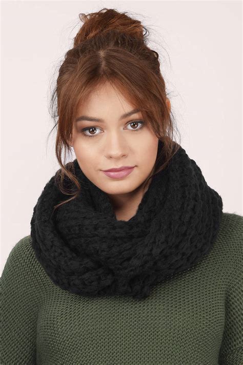 Cool Infinity Scarves Knitted Infinity Scarf Black Infinity Scarf 14 Tobi Us