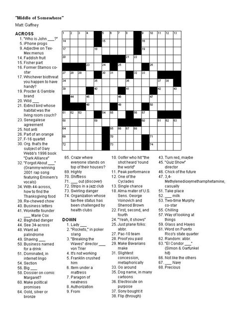 Best Newspaper Crossword Puzzle Carollaradio Printable Newspaper Word