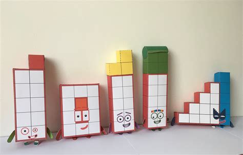 Numberblocks 11 15 Printable Paper Toys Origami Templates Etsy India