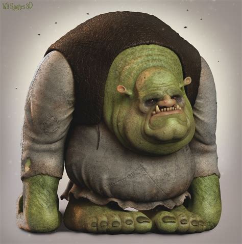 ArtStation Shrek Wil Hughes Evil Cartoon Characters Horror Cartoon Realistic Cartoons