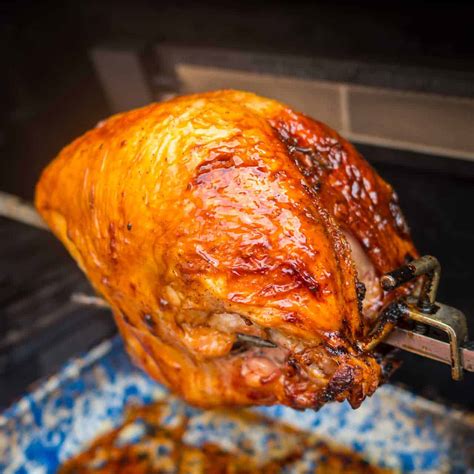 Rotisserie Turkey Breast With Honey Bourbon Glaze Dadcooksdinner