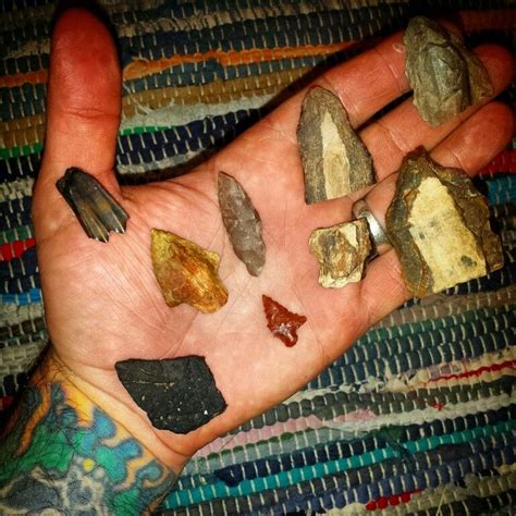 Creek Finds Native American Artifacts Old Stone Arrowheads Artifacts