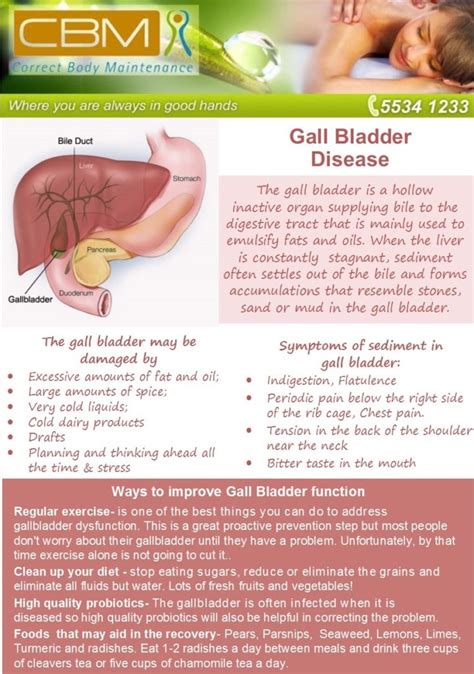 Gall Bladder Disease Correct Body Maintenance