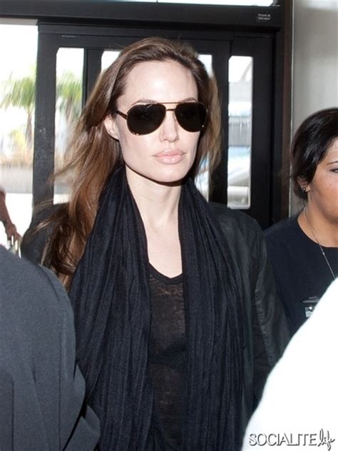 Angelina Jolie Aviator Sunglasses Angelina Jolie Style Angelina