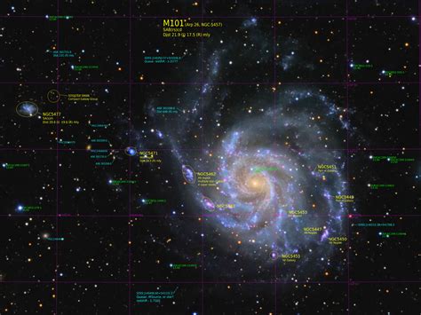 10 Years Later - M101 and NGC 5477 - TheSkySearchers.com