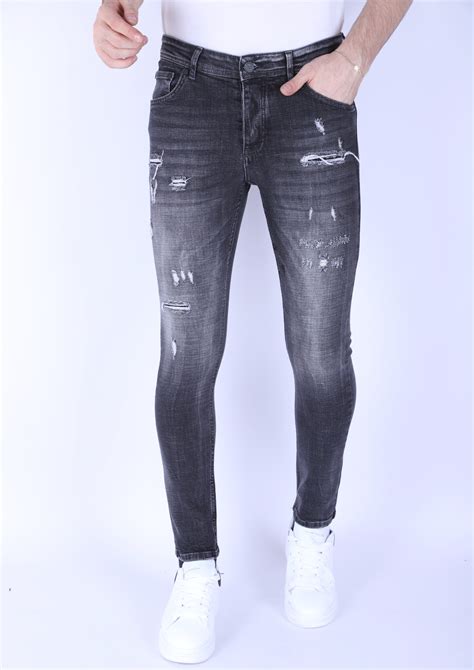 Heren Jeans Met Scheuren Slim Fit New Collection Style Italy