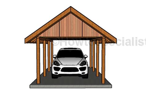 Gable Carport Plans Howtospecialist How To Build Step By Step Diy