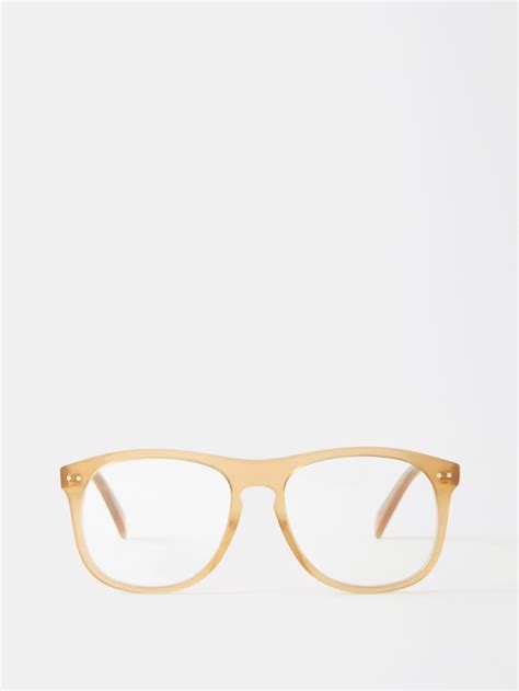 brown d frame acetate glasses celine eyewear matchesfashion uk
