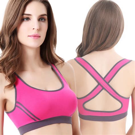 Women Fitness Yoga Sports Bra For Running Gym 6colors Padded Wirefree Shakeproof Underwear Push