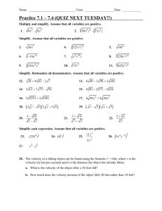 Find the ratio of the length of the scale model to the length of the boat. Bernoulli Equation Practice Worksheet Answers (doc)