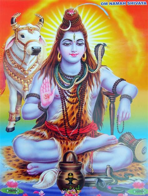 Hindu Gods Are Often Depicted In Bright Colours In This Picture Of
