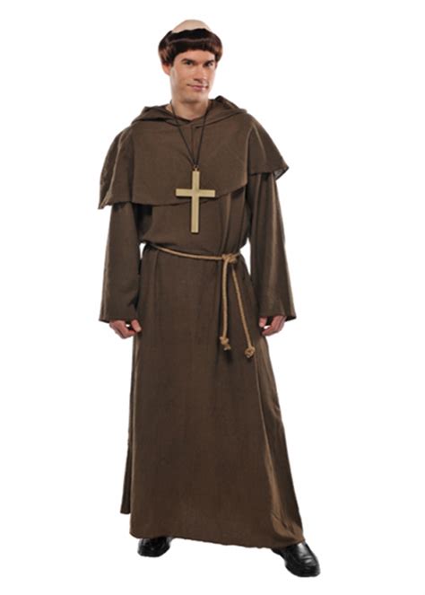 Adult Mens Brown Monk Friar Costume