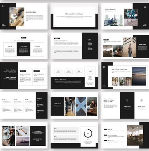 Black And White Creative Business Plan Powerpoint Template Original And
