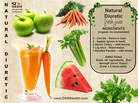 These appetizing juices are made from natural fruits and vegetables and unlike commercially available juices, they do not contain any added sugar, salt. Natural Diuretic Fresh Juice Recipe | Fresh juice recipes ...