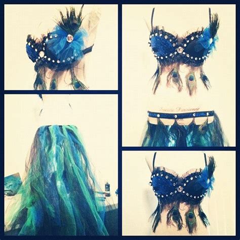 32a Peacock Bra And Bussle By Glambamapparel On Etsy 10000 Edm
