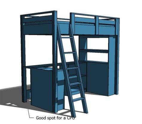 What is a bunk bed desk? Ana White | Loft Bed Small Bookcase and Desk - DIY Projects