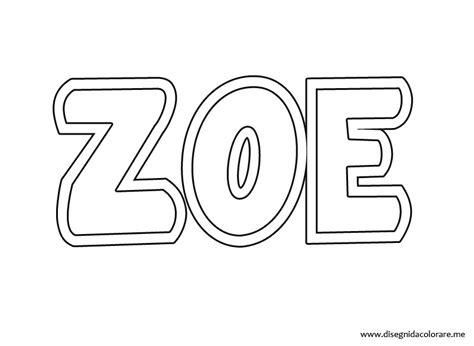 Zoe Coloring Pages Printable