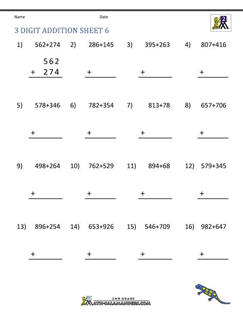 Adding with all regrouping (b) answers. 3 Digit Addition Regrouping Worksheets