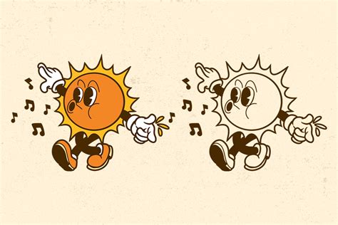 Sun Groovy Mascot Illustration Graphic By Namanyastudios · Creative Fabrica